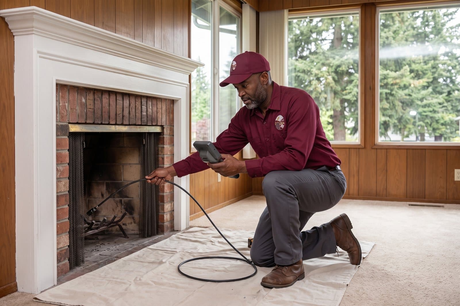 Chimney inspection with a flue camera