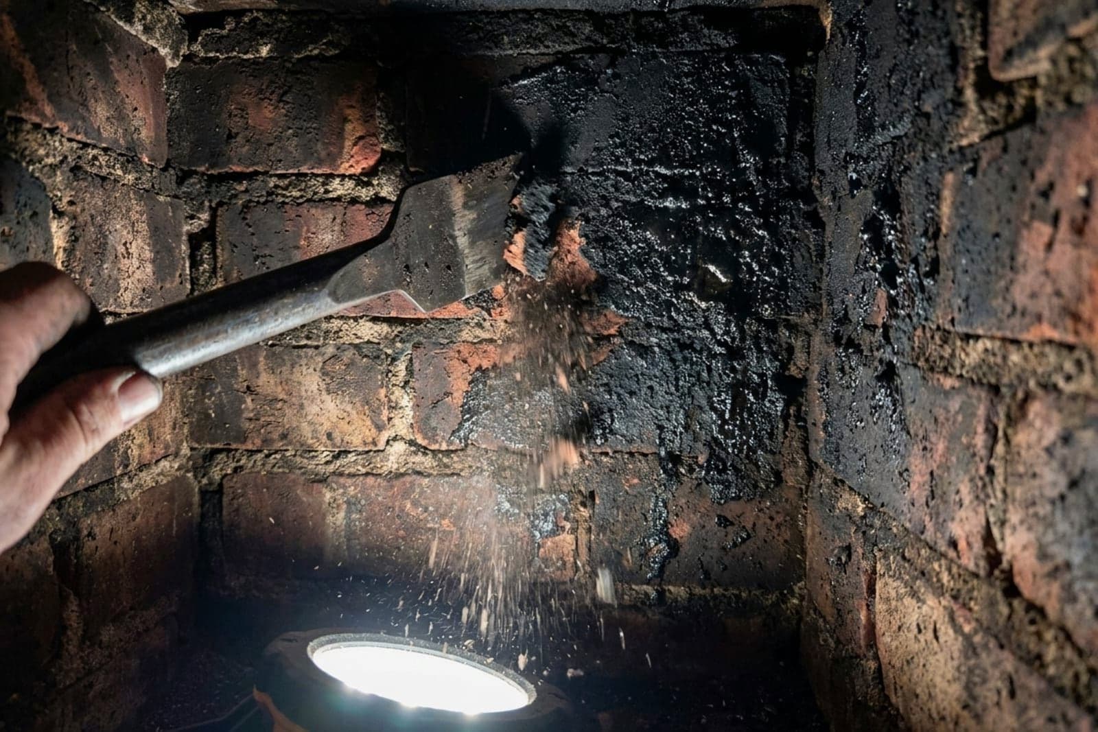 Creosote Removal in Washington — creosote removal from a chimney flue