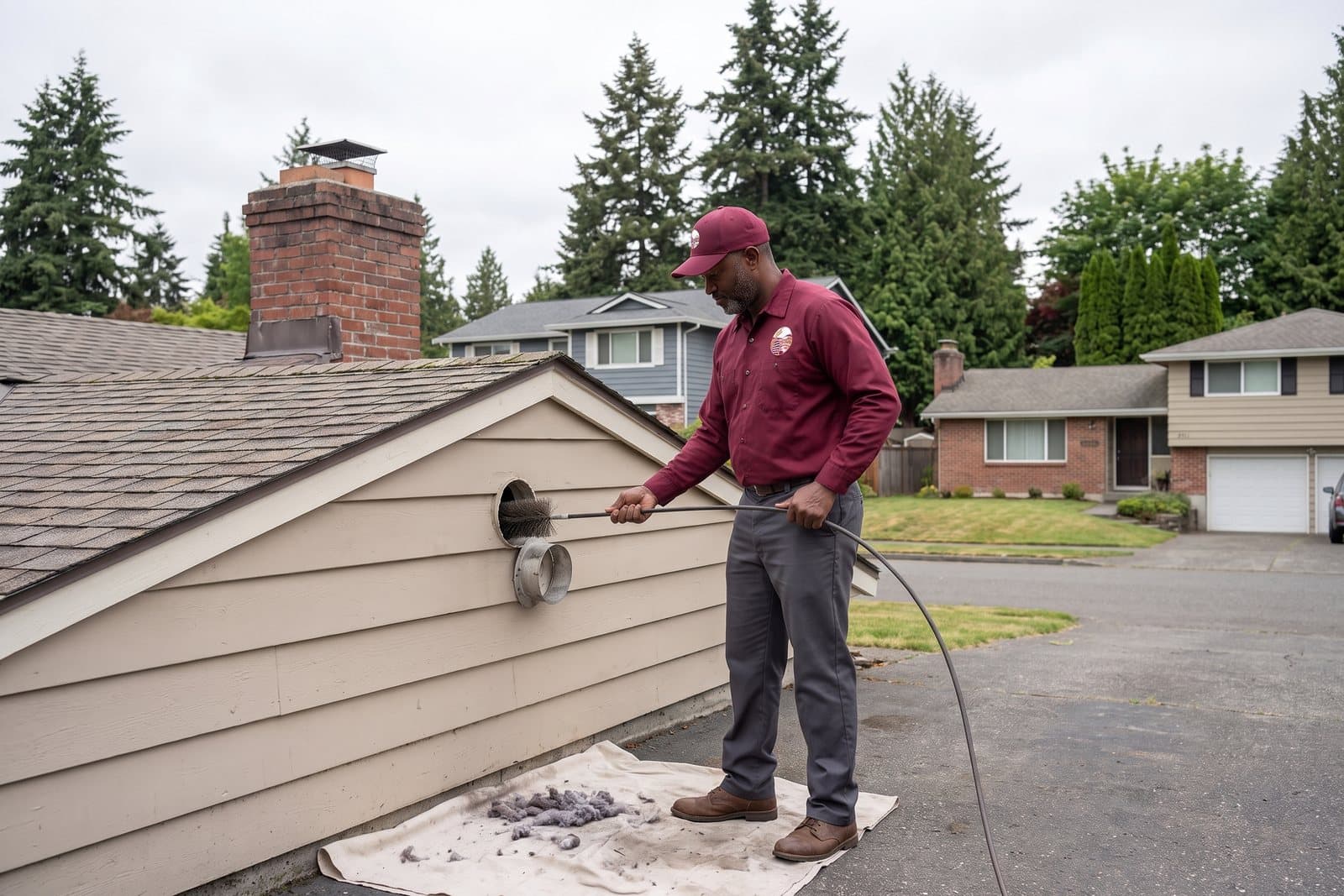 Dryer vent cleaning to prevent fire hazards